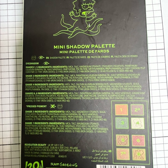 The Simpsons Makeup Revolution mini shadow Palette “Alien Maggie” - Picture 4 of 5